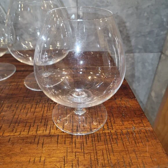 Lg Vintage Crystal Brandy Snifters, 5.5" Tall 4.5" at Widest Point EUC Set of 5 - Picture 2 of 4